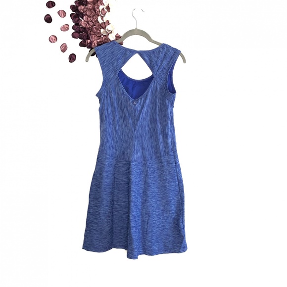 prAna Cobalt Blue Scoop Neck Calico Dress - Picture 4 of 8